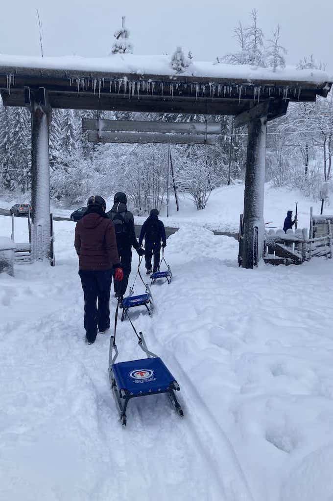 Schlittenerfahrung in Oslo