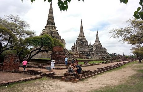 königliche Tempel Wt Phra Si Sanphet Die drei Chedis des Wat Phra Si Sanphet in Ayutthaya