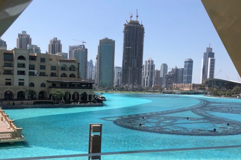 View of the Burj Khalifa from the Dubai Mall