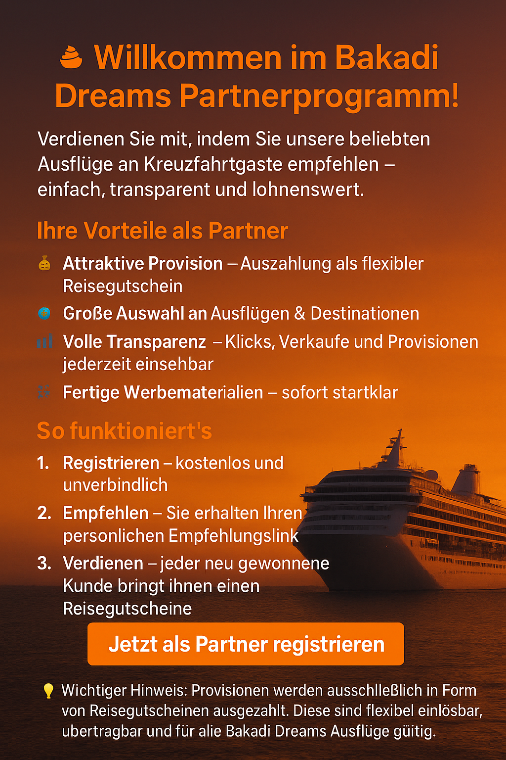 Bakadi Dreams Affiliate Willkommen