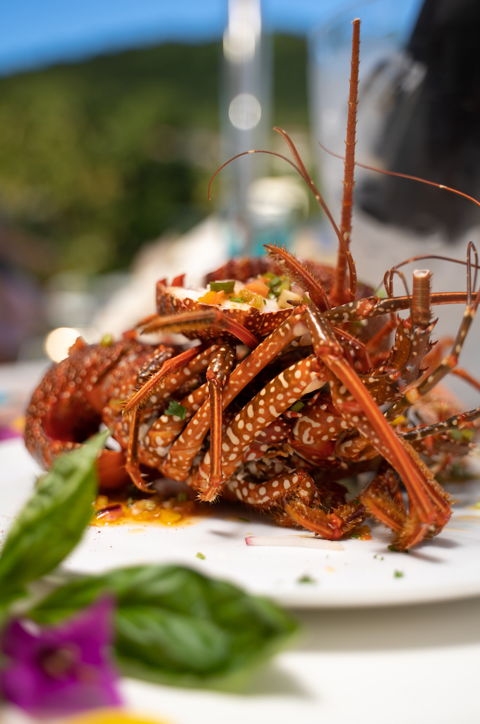 Essen Private Luxus Katamarantour auf St. Lucia