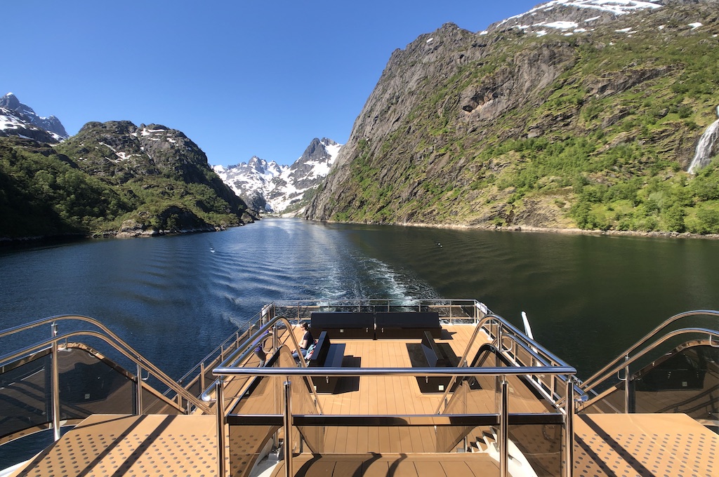 schöne Lofoten Stille Trollfjord-Kreuzfahrt