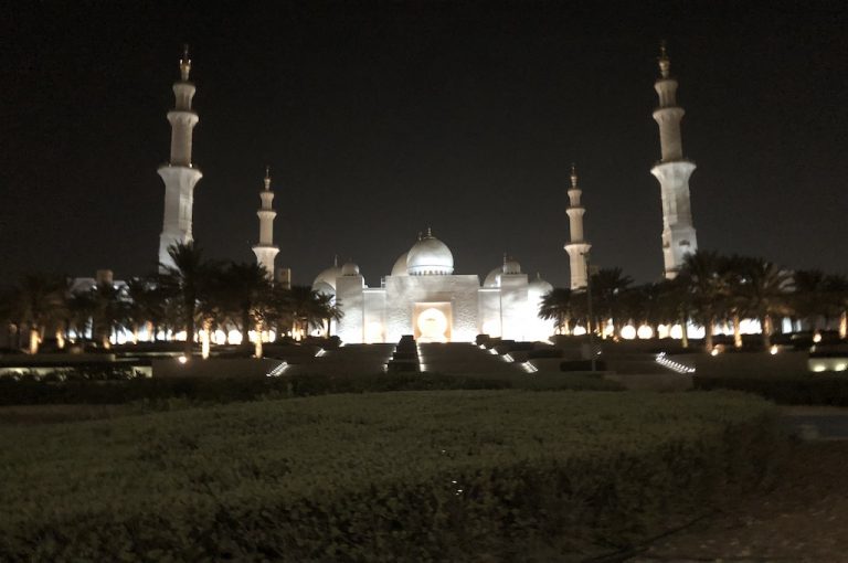 Abu Dhabi illuminated at night