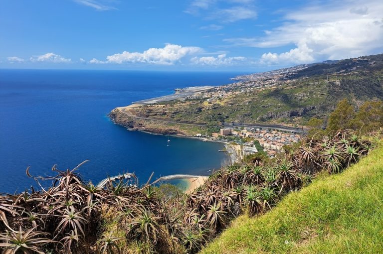 Green valley on the east of Madeira