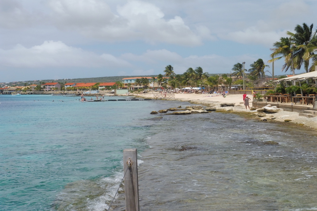 Strand beim Wasser Taxi kl. Inseltour Bonaire