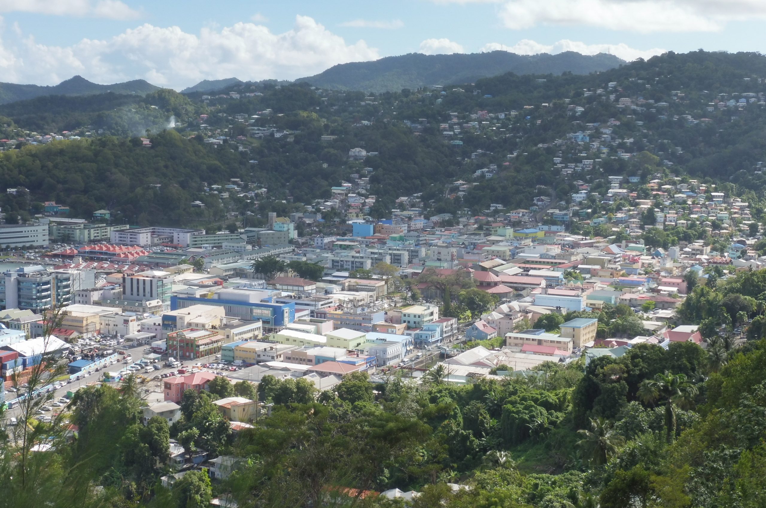Ansicht auf St. Lucia Highlights von St. Lucia