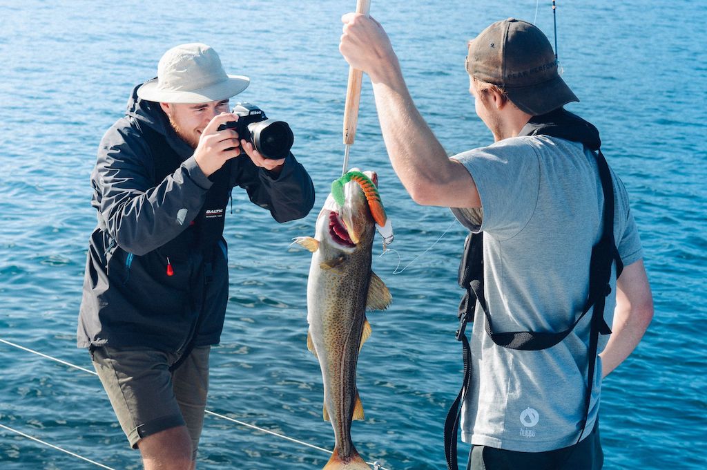 Fisch fangen Arktisches Sommersegeln