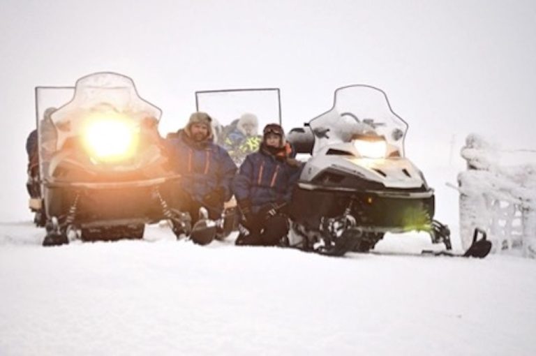 Snowmobile safari in the snowy Finnmark