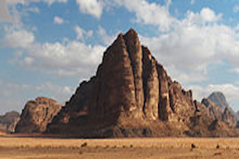 Sunset over the Wadi Rum in Jordan