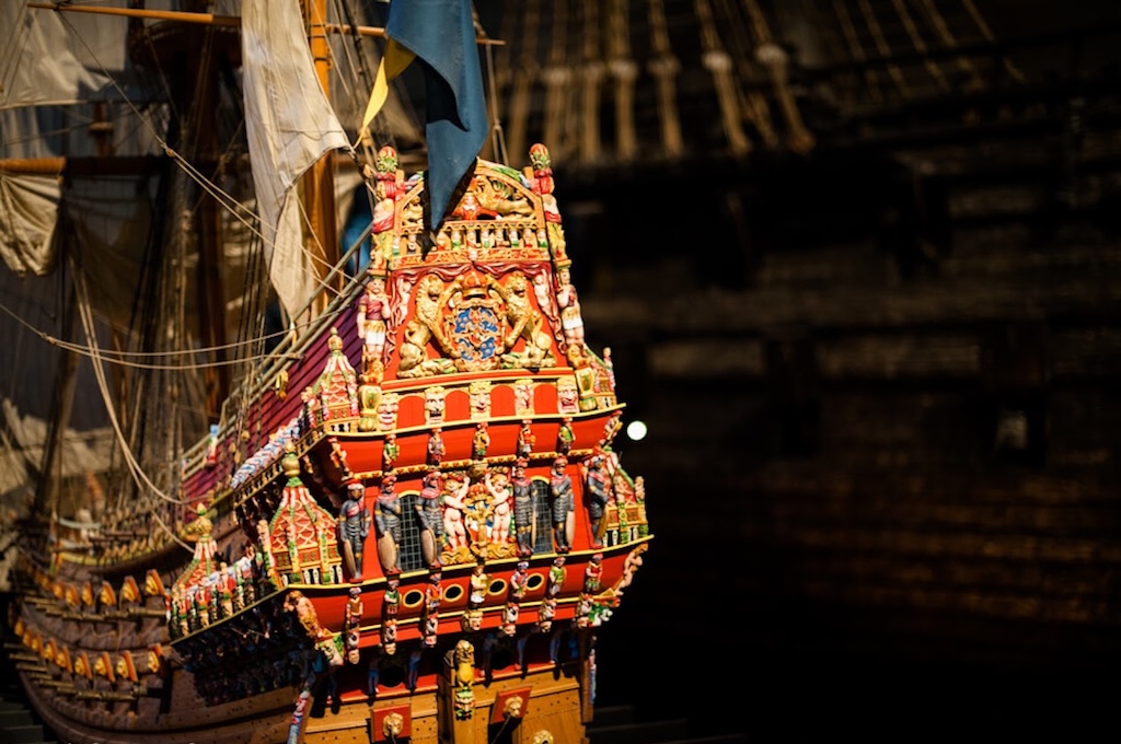 Painted Model of Vasa Ship Highlighttour in Stockholm