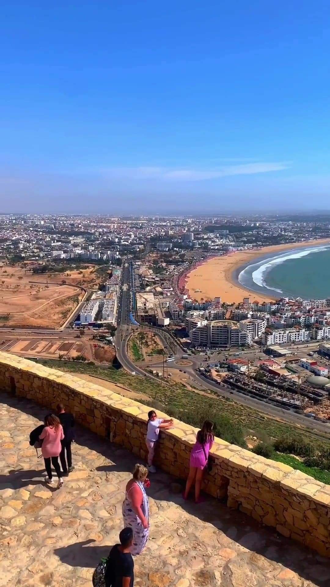 Agadir City Tour – view over the bay of Agadir from the Oufella kasbah