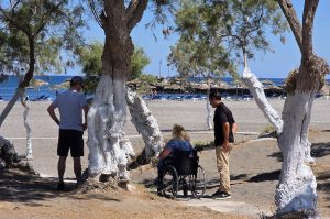 Accessible seafront on Santorini