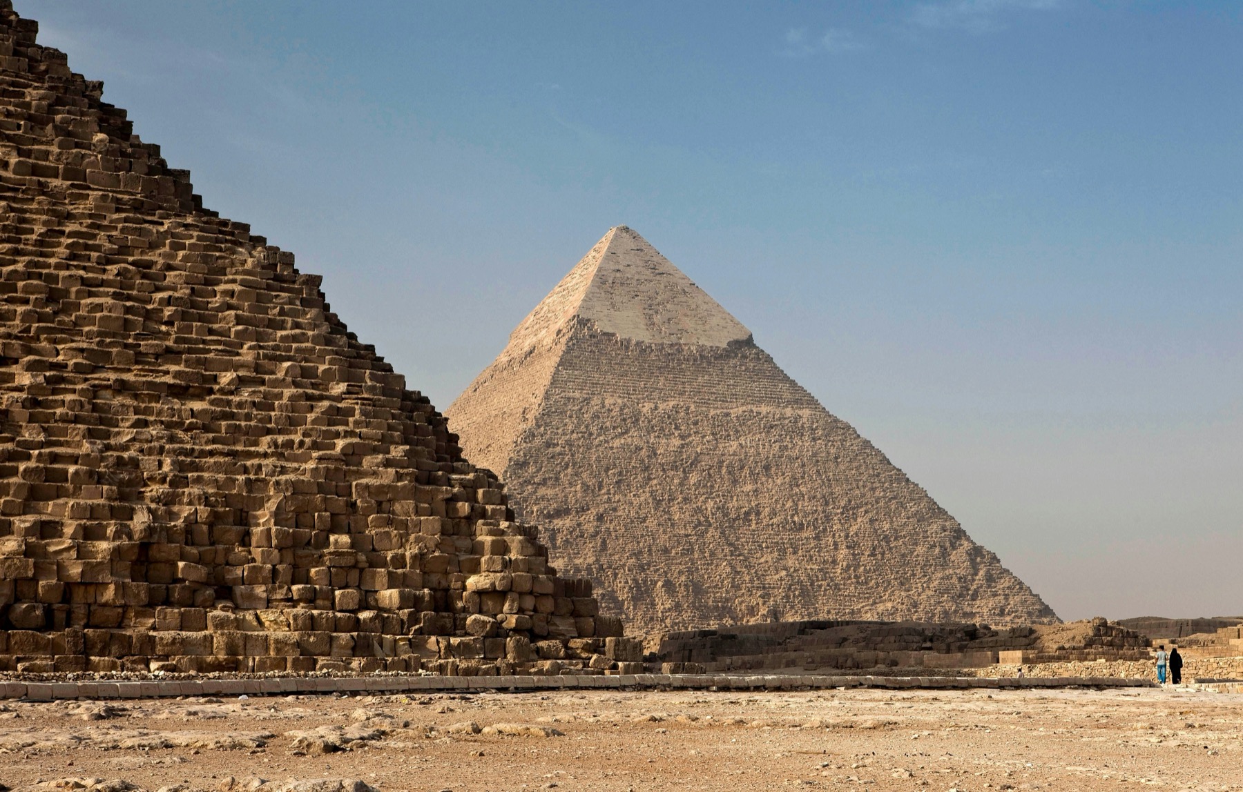 Cheops- und Chephren-Pyramide Cheops- und Chephren-Pyramide auf dem Gizeh-Plateau bei Kairo
