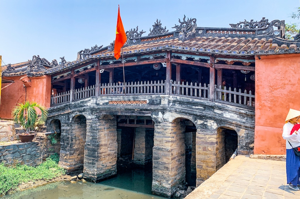 die brücke Die überdachte Japanische Brücke in der Altstadt von Hoi An