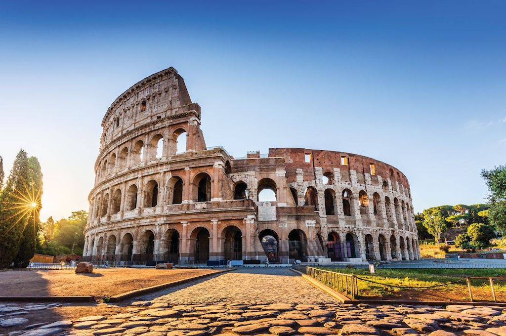 The Colosseum in Rome, visited on a shore excursion from Civitavecchia