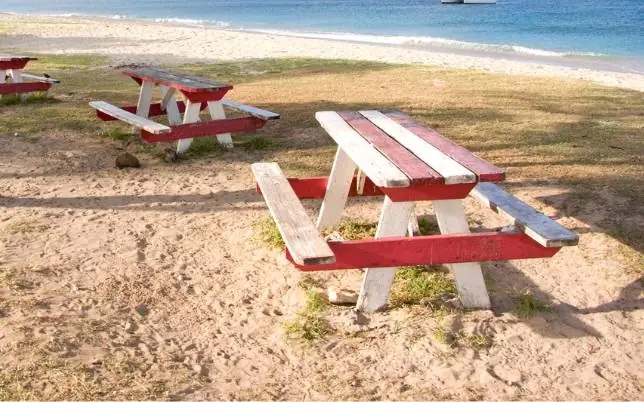picknic am strand Inseltour in den Süden