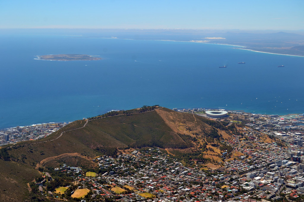 Aussicht von oben Tafelberg und Stadt
