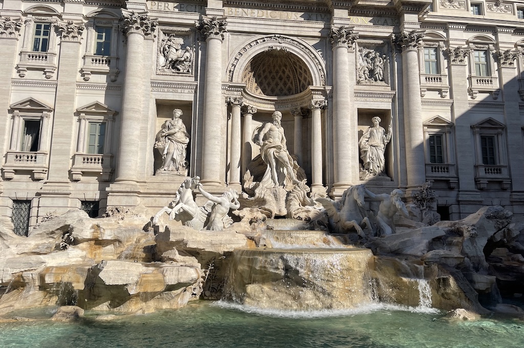 The Trevi Fountain in Rome, visited on a private tour from your hotel